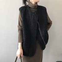 Forcement/フォースメント Forcement ムートン風リバーシブルジレ/507884291