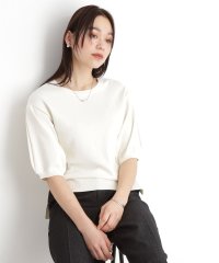 THE SHOP TK/【接触冷感/体型カバー】袖タック6分袖ニット/洗濯機OK/UVケア/507884817