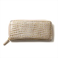 MADERA/マデーラ MADERA 牛革 エナメルクロコ型押 ラウンドファスナー長財布/507886368