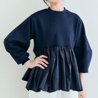 KiraKiraShop/キラキラショップ KiraKiraShop トップス《異素材MIXダンボールペプラムプルオーバー 全3色 2サイズ》 ［jht0021］/507886395