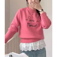 KiraKiraShop/キラキラショップ KiraKiraShop ニット《メッセージ刺繍ニットプルオーバー 全4色》 ［ssd0072］/507886398