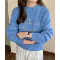 KiraKiraShop/キラキラショップ KiraKiraShop ニット《メッセージ刺繍ニットプルオーバー 全4色》 ［ssd0072］/507886398