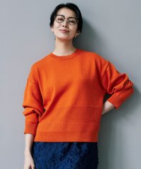 JIYU-KU(LARGE SIZE)/【カタログ掲載・洗える】コットンポリミドルゲージ ニット/507887098