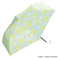 Wpc．/【Wpc.公式】日傘 遮光 ちいかわ 花かんむり/ねむい ミニ 完全遮光 遮熱 晴雨兼用 折りたたみ傘/507876857