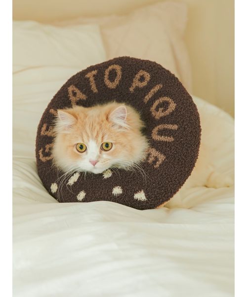 ナ*ナ様 【新品、未使用、タグ付き】gelato pique 猫catモチーフパ ジェラートピケ gelato pique cat柄ミラー （オフホワイト