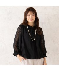 Rose Tiara(L SIZE)/ドットジャカードバルーンヘムブラウス/507889649