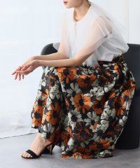 ELFRANK/エルフランク ELFRANK フラワージャガードタックフレアスカート【洗える】/507890278
