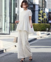 ELFRANK/エルフランク ELFRANK シアージャガードティアードチュニックブラウス＆セミワイドパンツの2点セットアップ/507890290