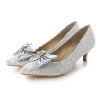 DEMETER/デメテル DEMETER 取り外しリボン付き グリッターレース素材 ポインテッドトゥ パンプス/507890340