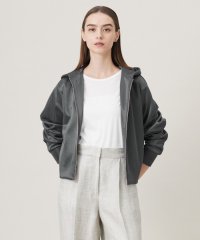 ICB（LARGE SIZE）/【洗える】サテンボンディング ジップアップパーカー/507890754