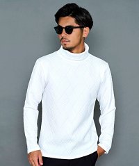 CavariA/キャバリア CavariA CavariA キルティングバイアス柄長袖タートルTシャツ/507891592