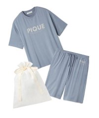 GELATO PIQUE HOMME/【ラッピング済み】【HOMME】接触冷感レーヨンピケロゴTシャツ＆ハーフパンツSET/507891605