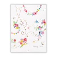 cinemacollection/シネマコレクション cinemacollection 便箋 レターパッド フラワリーミュージック2 日本ホールマーク 手紙 便せん グッズ/507891628
