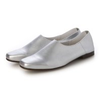 IKplus/アイケープラス IKplus 【日本製】【天然皮革】本革プレーンバブーシュ 美脚パンプス K150■ブラックシュリンク■ フラットシューズ スリッポン/507164112