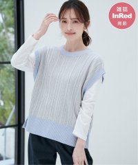 ikka/【雑誌InRed4月号掲載】サイドボタンニットベストアンサンブル【2点セット／親子おそろい】/507581644