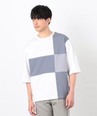 COMME CA ISM MENS/七分袖 カラーブロック パッチワークＴシャツ/507834882