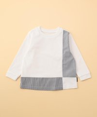 COMME CA ISM KIDS/ストライプコンビデザイン 長袖Ｔシャツ(ベビーサイズ)/507848001