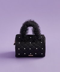 Maison de FLEUR/メゾン ド フルール Maison de FLEUR チュールハンドルラインストーンボストンバッグ/507892429