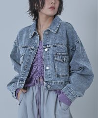 miette/ショートオーバーデニムジャケット/507892648