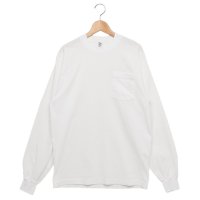 LOS ANGELES APPAREL/ロサンゼルスアパレル LOS ANGELES APPAREL Tシャツ カットソー ロングスリーブポケットTシャツ ホワイト メンズ LosAngeles Ap/507893238