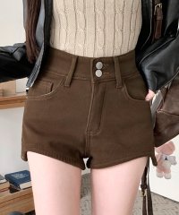 RIFF/リフ Riff 裏起毛ハイウエストショートパンツ ショート丈 ショーパン 短パン ミニ丈 ズボン ボトム 無地/507893685