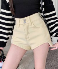 RIFF/リフ Riff 裏起毛ハイウエストショートパンツ ショート丈 ショーパン 短パン ミニ丈 ズボン ボトム 無地/507893685
