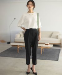 KUMIKYOKU(S SIZE)/【ストレッチ・イージーケア】オシャクロス テーパードパンツ/507894140