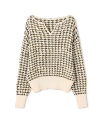 MACPHEE/ハウンドトゥース キーネックプルオーバー/507894258