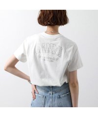 GANNI/GANNI 半袖 Tシャツ BASIC JERSEY RHINESTONE RELAXED T－SHIRT/507894302