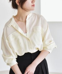 quaranciel/quaranciel:〈手洗い可能〉ドレッシー ワーク ポケット シャツ/507894531