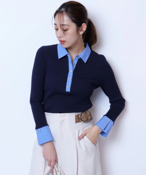 シャツカラーニット(507894563) | ジャスグリッティー(JUSGLITTY