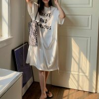 maison de LATIR/メゾンドラティール maison de LATIR フロントプリントTシャツワンピース/507894741