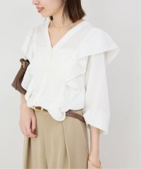 SLOBE IENA/PEシュリンクVネックフリルブラウス/507894855