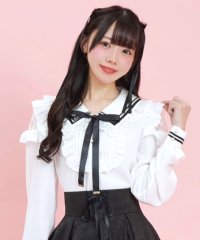 Secret Honey/シークレットハニー Secret Honey 肩レース開きセーラー襟ブラウス/507895010