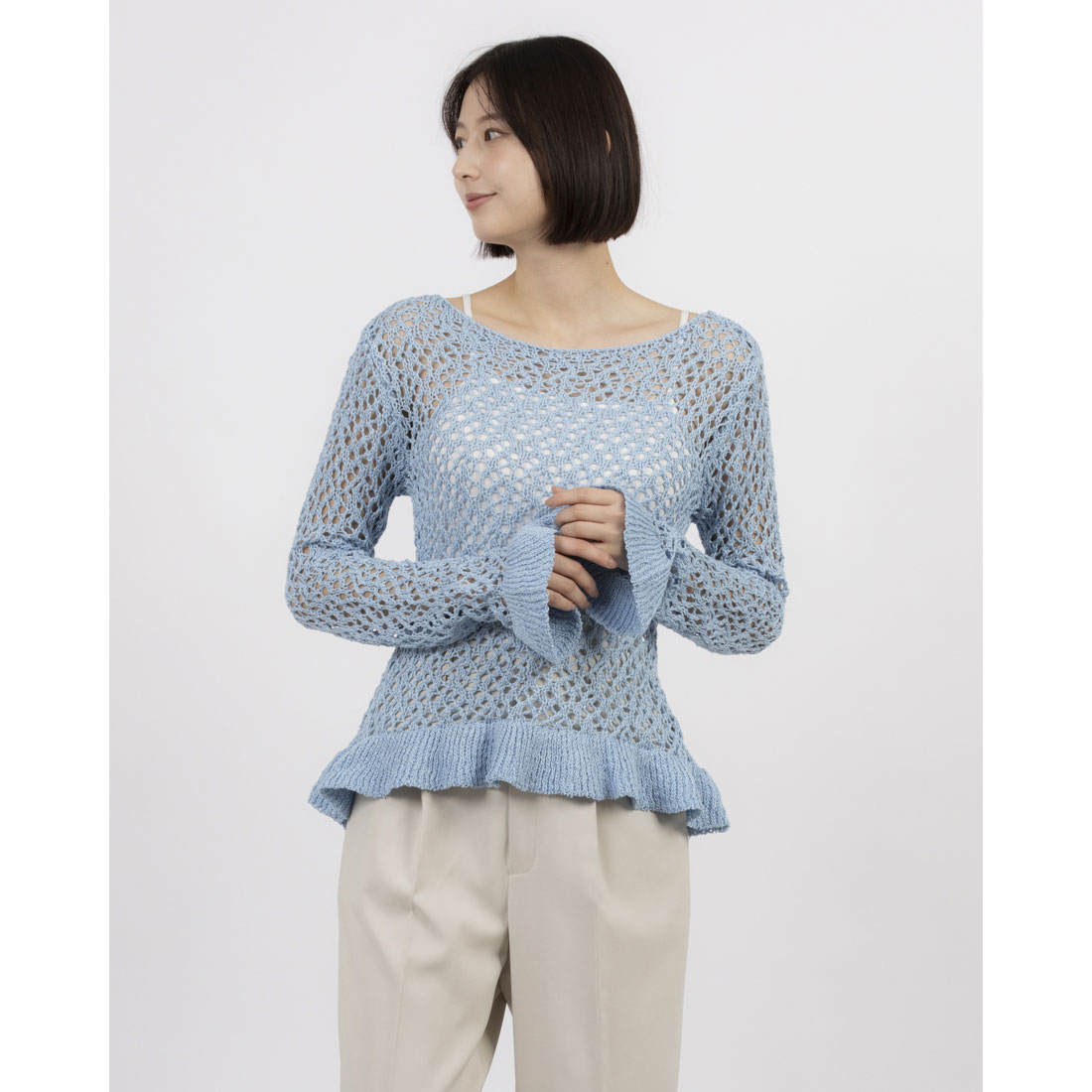 クラネ CLANE BOAT NECK CROCHET KNIT TOPS(507895012) | クラネ クラネ CLANE BOAT NECK CROCHET KNIT TOPS(507895012) | クラネ