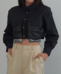 MAGASIN DE MODE Onjna/マガジンデモードオンジェナ MAGASIN DE MODE Onjna オーガンジー メタルポケットショートシャツ trc/507895178