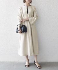 SHIPS any WOMEN/SHIPS any: ダブルクロス ウエスト タック Aライン ワンピース ［NAVY BLUE］/506796591