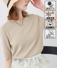 ROPE' PICNIC/【イージーケア・UVカット・接触冷感・洗濯機OK】ハーフスリーブニットプルオーバー/507897286
