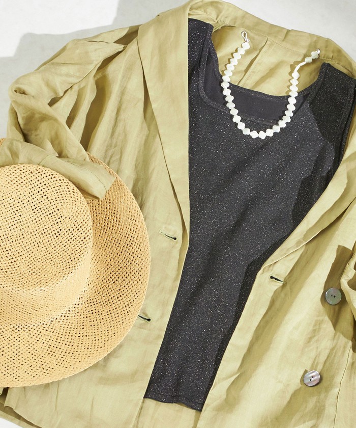 middle back open キャミソール　Plage 追加》middle back open キャミソール（カップ付きインナー