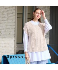 Liliane Burty/【Sprout.】ローゲージ　綿ニットベスト/507897396