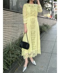 FRAY I.D/カットワークコンビレースドレス/507897500