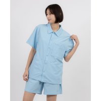 NERDY/ノルディ NERDY SEERSUCKER S/S SHIRT 　シアサッカーシャツ（スカイブルー）/507897879