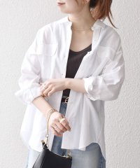 SHIPS any WOMEN/SHIPS any:〈洗濯機可能〉リネン ミックス ワーク ポケット シャツ/507898537