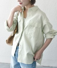 SHIPS any WOMEN/SHIPS any:〈洗濯機可能〉リネン ミックス ワーク ポケット シャツ/507898537