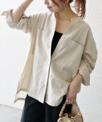 SHIPS any WOMEN/【WEB限定】SHIPS any: 〈洗濯機可能〉リネン ミックス スタンドカラー ポケット シャツ 25SS/507899909