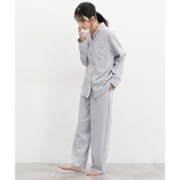 Honeys/ハニーズ Honeys 前開き綿素材ルームウェア（上下セット） ルームウェア 部屋着 上下セット 前開きルームウェア 綿100％ 無地 ロゴ 刺しゅう レディー/507900060