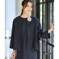 Honeys/ハニーズ Honeys 9分袖Aラインノーカラージャケット アウター ノーカラージャケット ジャケット セットアップ 大きいサイズ オフィス きれいめ レディー/507900128