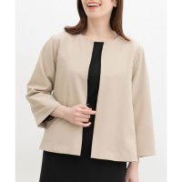 Honeys/ハニーズ Honeys 9分袖Aラインノーカラージャケット アウター ノーカラージャケット ジャケット セットアップ 大きいサイズ オフィス きれいめ レディー/507900128
