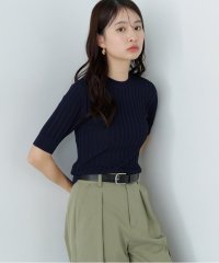 N Natural Beauty Basic/半袖微配色リブニット/507877898