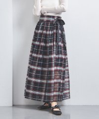 UNITED ARROWS/シアー チェック  ラップスカート/507901304